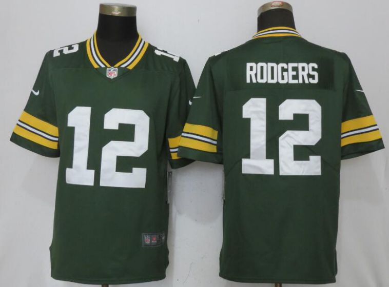 MEN New Nike Green Bay Packers #12 Rodgers Green 2017 Vapor Untouchable Limited Jersey